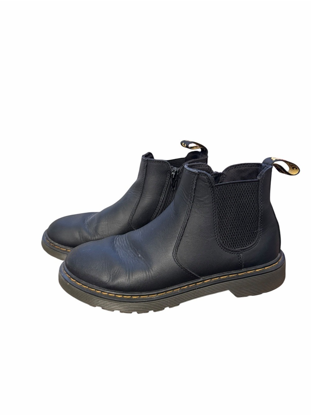 Dr. Martens 2976 Black Leather Chelsea Boots Side Zip Entry Size 37/6 Women’s - Picture 2 of 7